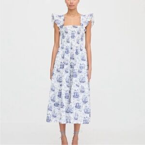 Hill House Ellie Nap dress. Mariners Toile. XS. EUC.